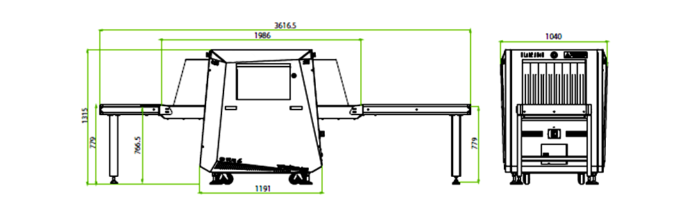 Automatic Identification X-Ray Baggage Inspection Systems BLADE6040