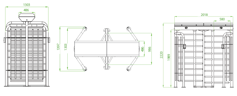 Biometric Full Height Turnstile with Double Doors FHT2400D Series