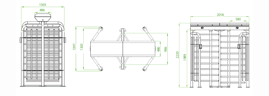 fast Speed Swing Barrier Turnstiles Touchless FHT2300D